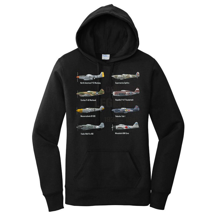 Dogfight Legends WW2 Planes Warbirds Air Fighters Women's Pullover Hoodie