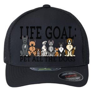 Dog Lovers Women Funny Life Goal Pet Dogs Flexfit Unipanel Trucker Cap