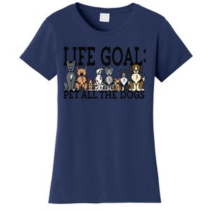 Dog Lovers Women Men Kids Funny Life Goal Pet Dogs Women's T-Shirt