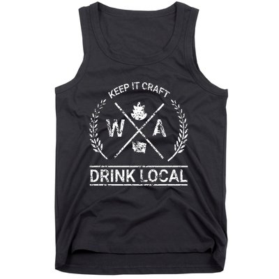 Drink Local Washington Vintage Craft Beer Brewing Tank Top