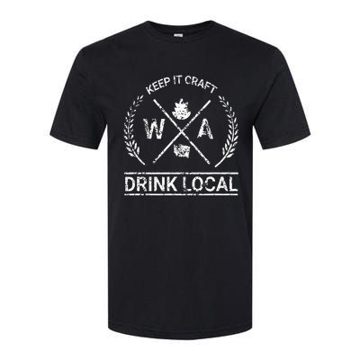 Drink Local Washington Vintage Craft Beer Brewing Softstyle CVC T-Shirt