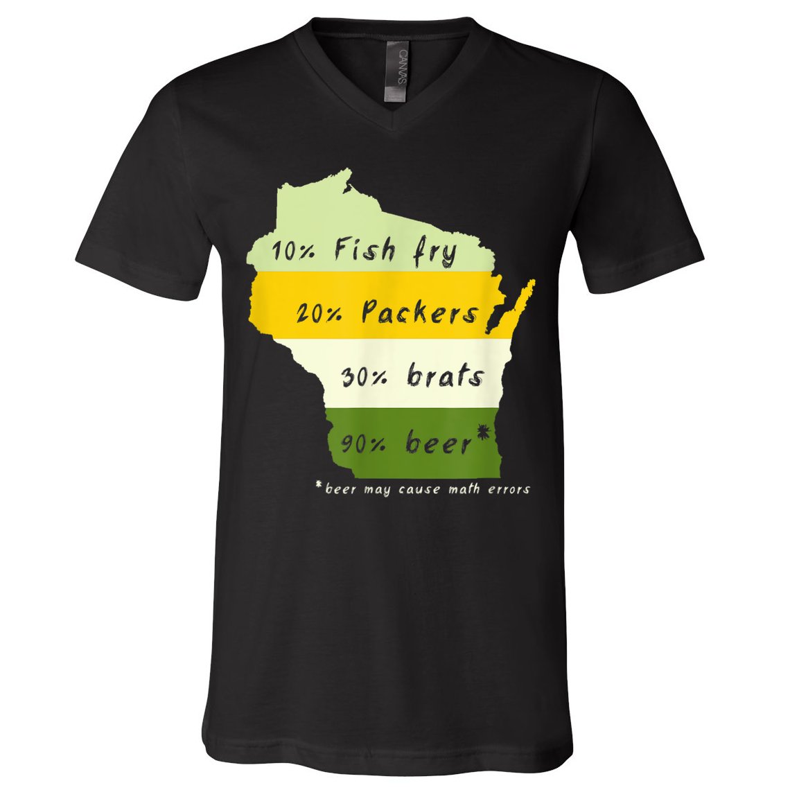 Drink Local Wisconsin Beer Drinking V-Neck T-Shirt