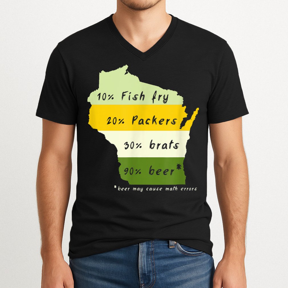 Drink Local Wisconsin Beer Drinking V-Neck T-Shirt