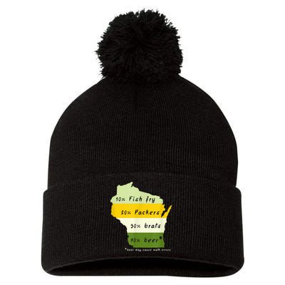 Drink Local Wisconsin Beer Drinking Pom Pom 12in Knit Beanie