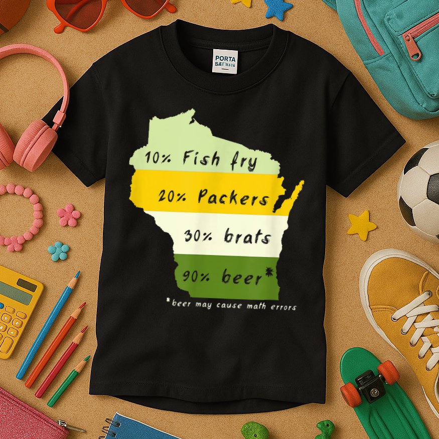 Drink Local Wisconsin Beer Drinking Kids T-Shirt