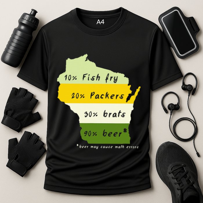 Drink Local Wisconsin Beer Drinking Cooling Performance Crew T-Shirt