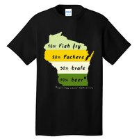 Drink Local Wisconsin Beer Drinking Tall T-Shirt