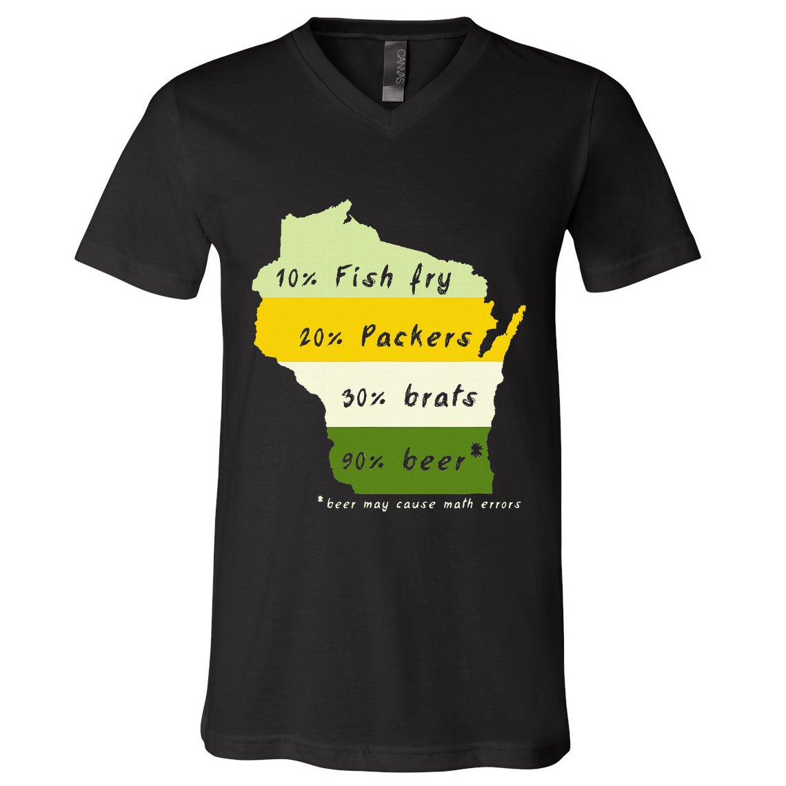 Drink Local Wisconsin Beer Drinking V-Neck T-Shirt