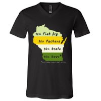 Drink Local Wisconsin Beer Drinking V-Neck T-Shirt