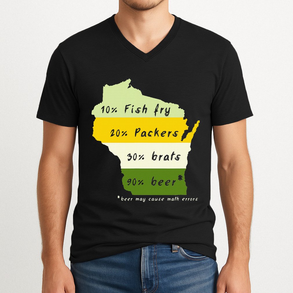 Drink Local Wisconsin Beer Drinking V-Neck T-Shirt