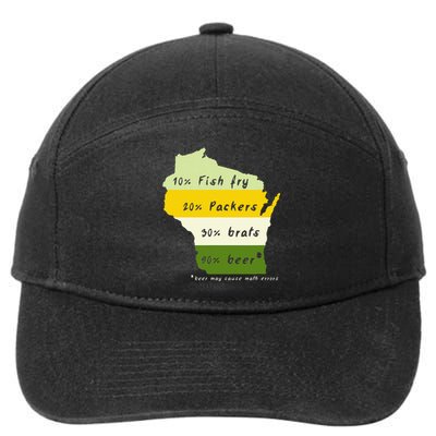 Drink Local Wisconsin Beer Drinking 7-Panel Snapback Hat