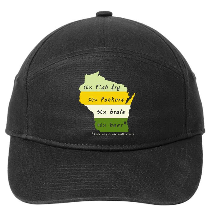 Drink Local Wisconsin Beer Drinking 7-Panel Snapback Hat