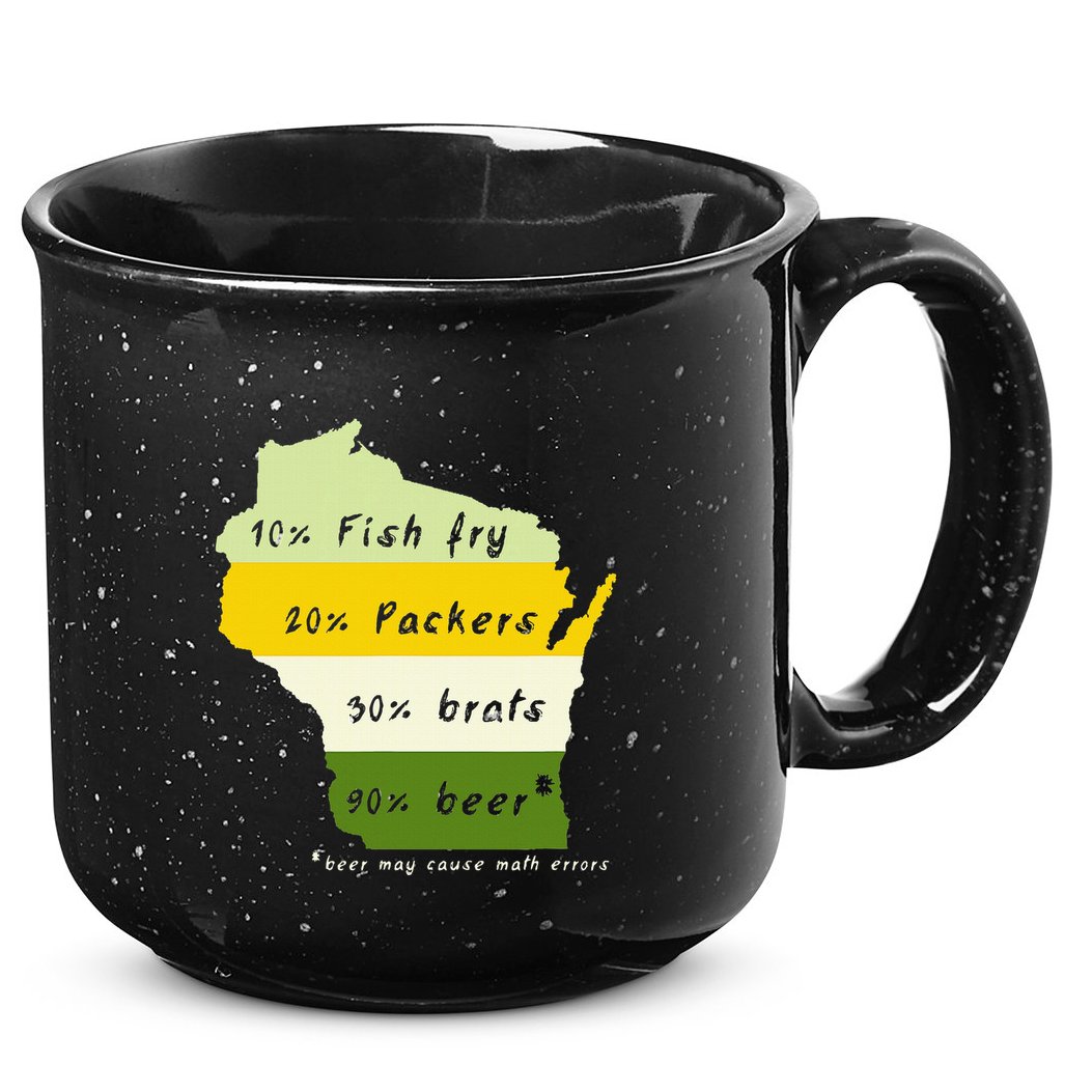 Drink Local Wisconsin Beer Drinking 15oz Campfire Ceramic Mug