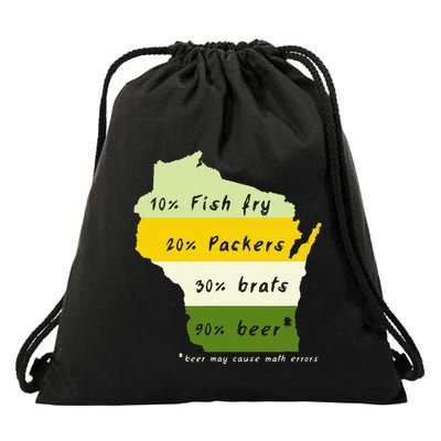 Drink Local Wisconsin Beer Drinking Drawstring Bag