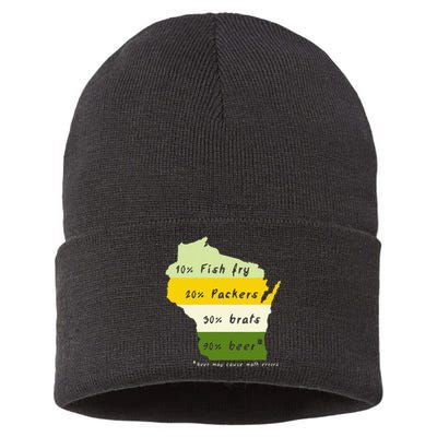 Drink Local Wisconsin Beer Drinking Sustainable Knit Beanie