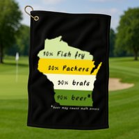 Drink Local Wisconsin Beer Drinking Golf Towel