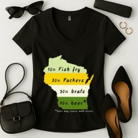 Drink Local Wisconsin Beer Drinking Women's V-Neck T-Shirt
