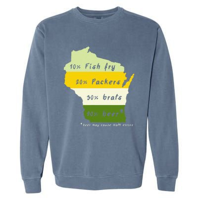 Drink Local Wisconsin Beer Drinking Garment-Dyed Sweatshirt