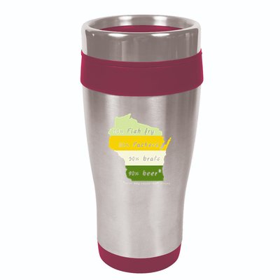 Drink Local Wisconsin Beer Drinking 16oz Travel Tumbler