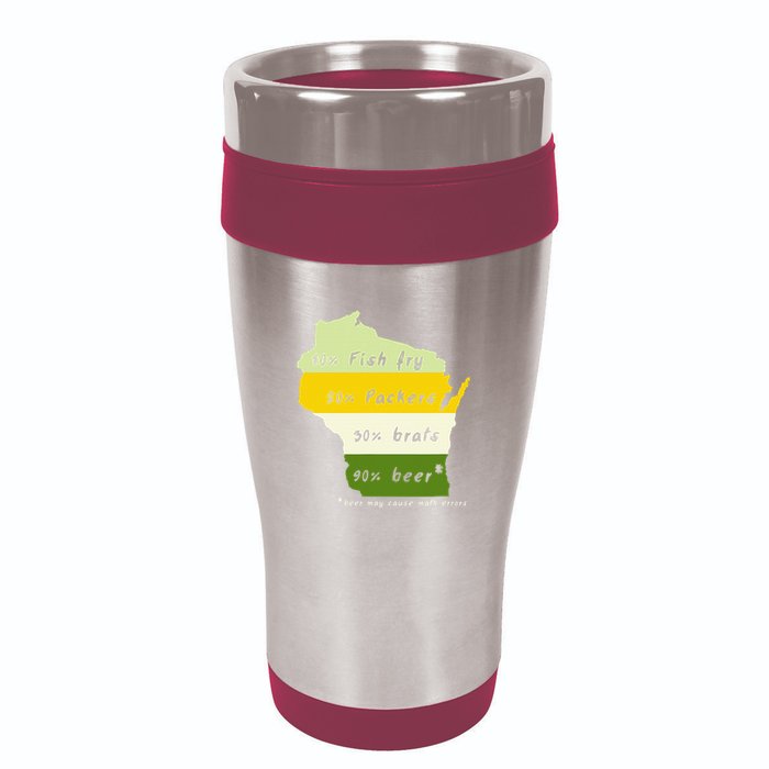 Drink Local Wisconsin Beer Drinking 16oz Travel Tumbler