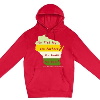 Drink Local Wisconsin Beer Drinking Premium Pullover Hoodie