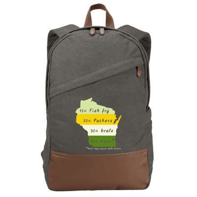 Drink Local Wisconsin Beer Drinking Cotton Canvas Backpack