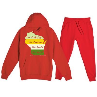 Drink Local Wisconsin Beer Drinking Premium Hooded Sweatsuit Set