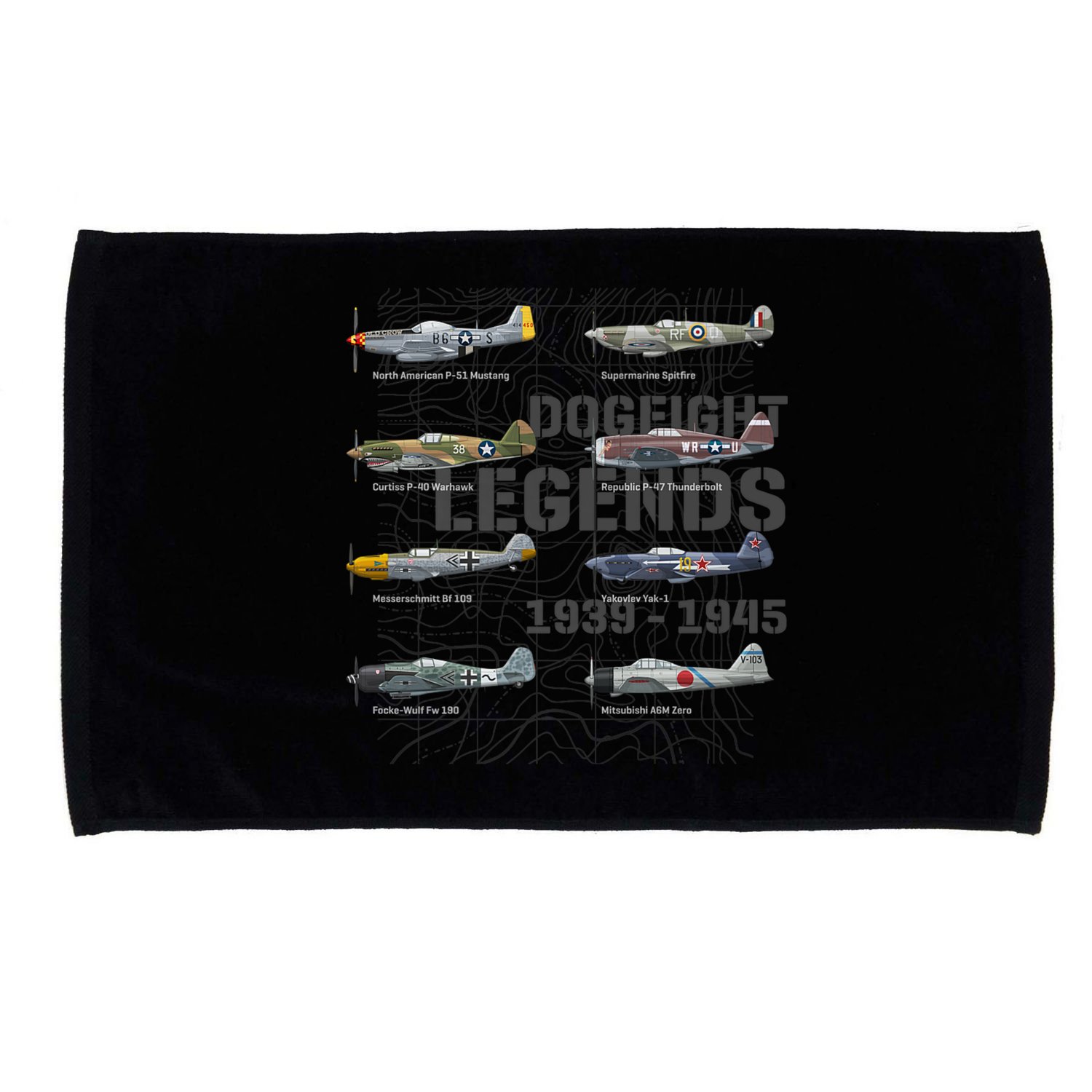 Dogfight Legends WW2 Planes Warbirds Air Fighters Premium Microfiber Hand Towel