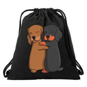 Dachshund Lover Weiner Dog funny pet lover Drawstring Bag