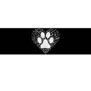 Dog Lover Women Dog Mom Dad Creative Heart Dog Paw Print Bumper Sticker