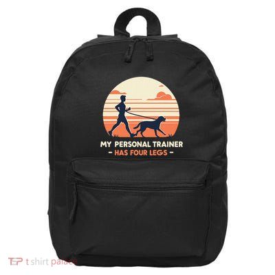 Dog Lover Workout My Personal Trainer Has Four Legs .Png 16 in Basic Backpack