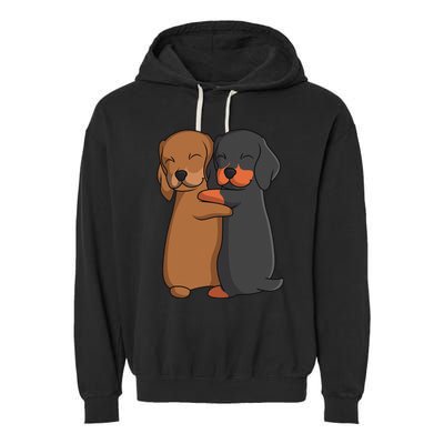 Dachshund Lover Weiner Dog Garment-Dyed Fleece Hoodie