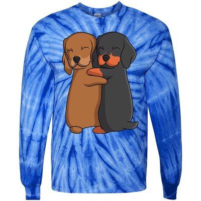 Dachshund Lover Weiner Dog Tie-Dye Long Sleeve Shirt