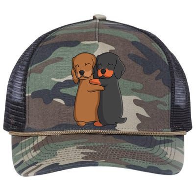 Dachshund Lover Weiner Dog Retro Rope Trucker Hat Cap