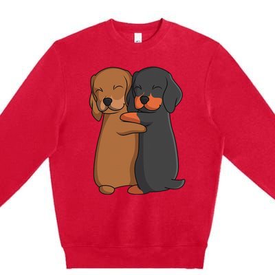 Dachshund Lover Weiner Dog Premium Crewneck Sweatshirt