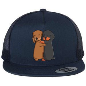 Dachshund Lover Weiner Dog Flat Bill Trucker Hat