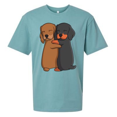 Dachshund Lover Weiner Dog Sueded Cloud Jersey T-Shirt