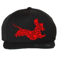 Dachshund Love Weiner Dog Mom Girl Wo ValentineS Day Wool Snapback Cap