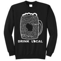 Drink Local Wisconsin Breweries funny Beer Sweatshirt