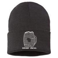 Drink Local Wisconsin Breweries funny Beer Sustainable Knit Beanie