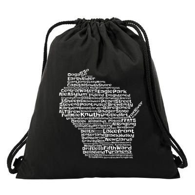 Drink Local Wisconsin Breweries Drawstring Bag