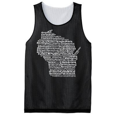 Drink Local Wisconsin Breweries Mesh Reversible Basketball Jersey Tank