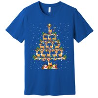 Deer Lover Xmas Lighting Santa Deer Christmas Tree Great Gift Premium T-Shirt