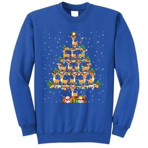 Deer Lover Xmas Lighting Santa Deer Christmas Tree Great Gift Tall Sweatshirt