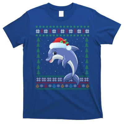 Dolphin Lover Xmas Ugly Santa Dolphin Christmas Cool Gift T-Shirt