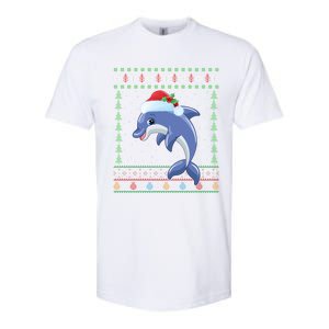 Dolphin Lover Xmas Ugly Santa Dolphin Christmas Cool Gift Softstyle CVC T-Shirt