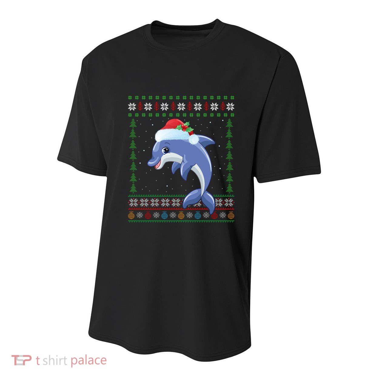 Dolphin Lover Xmas Ugly Santa Dolphin Christmas Gift Youth Performance Sprint T-Shirt