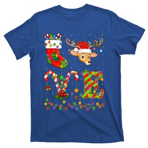 Deer Lover Xmas Lighting Reindeer Santa Love Deer Christmas Gift T-Shirt