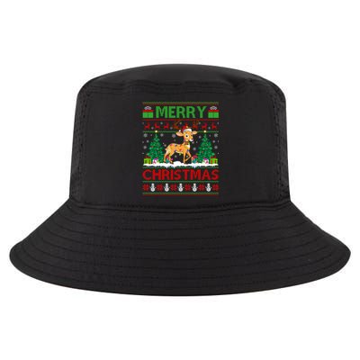 Deer Lover Xmas Tree Lights Ugly Santa Deer Christmas Great Gift Cool Comfort Performance Bucket Hat