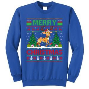 Deer Lover Xmas Tree Lights Ugly Santa Deer Christmas Great Gift Sweatshirt